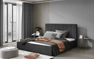 Voodi NORE Audrey 04, 200x200 cm, tumehall hind ja info | Voodid | kaup24.ee