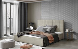 Кровать NORE Audrey 15, 200x200 см, бежевая цена и информация | Кровати | kaup24.ee