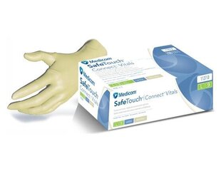 Ühekordsed latekskindad Medicom SafeTouch Latex, 100 tk., suurus XS, värvus kollane hind ja info | Esmaabi | kaup24.ee