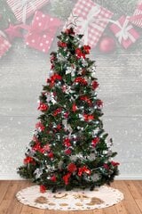 Коврик под елку с аппликацией, 100см, белый цена и информация | Рождественские украшения | kaup24.ee