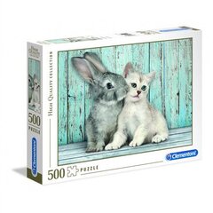Пазл Clementoni High Quality Cat & Bunny 500 д. цена и информация | Пазлы | kaup24.ee