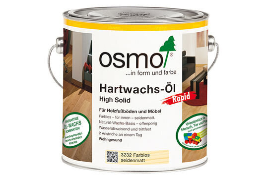 OSMO õlivaha Polyx kiireltkuivav 3232 siidjasmatt 0,75l цена и информация | Impregneerid, kaitsekihid | kaup24.ee