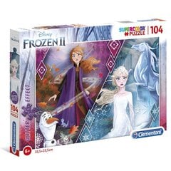 Головоломка Clementoni Glitter Frozen 2 104 д. цена и информация | Пазлы | kaup24.ee