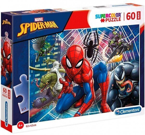 Pusle Clementoni Maxi Super Color Spiderman 60 osa цена и информация | Pusled | kaup24.ee