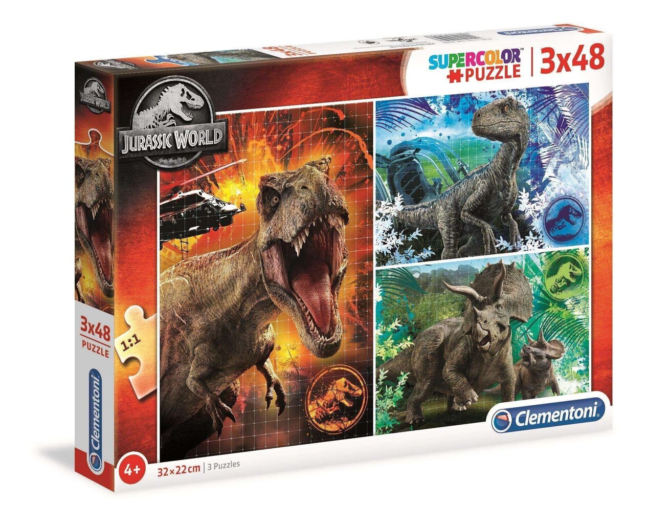 Pusle Clementoni Super Color Jurassic World 3x48 osa цена и информация | Pusled | kaup24.ee