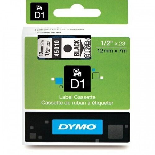 Dymo lint D1 12mmx7m sin/valgel 45014/5 цена и информация | Printeritarvikud | kaup24.ee
