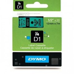 Dymo lint D1 12mmx7m must/roh. 45019/5 hind ja info | Printeritarvikud | kaup24.ee