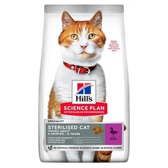 Hill's Science Plan Sterilised Cat Young Adult корм для кошек с уткой, 10 кг цена и информация | Сухой корм для кошек | kaup24.ee