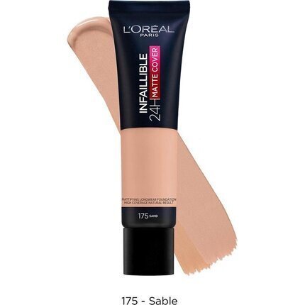 Jumestuskreem L’Oreal Paris Infallible Matte Cover 175 Sand, 30ml цена и информация | Jumestuskreemid, puudrid | kaup24.ee