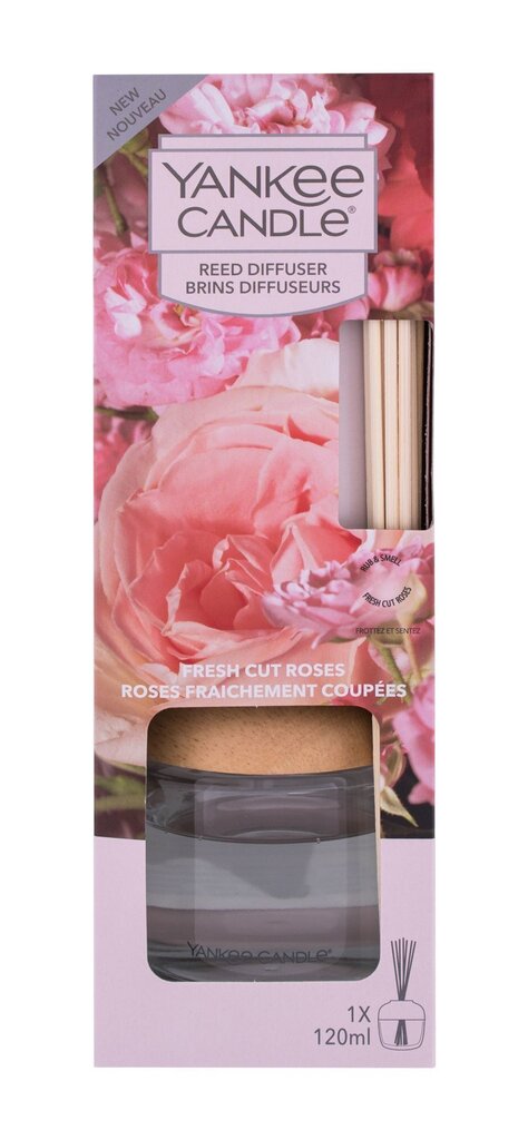 Kodulõhn pulkadega Yankee Candle Fresh Cut Roses, 120 ml hind ja info | Kodulõhnastajad | kaup24.ee