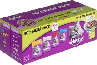 Whiskas набор консервов для кошек, 40x100 г цена и информация | Кошачьи консервы | kaup24.ee