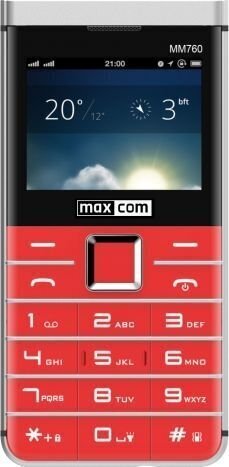 Maxcom Comfort MM760, Dual SIM Red цена и информация | Telefonid | kaup24.ee