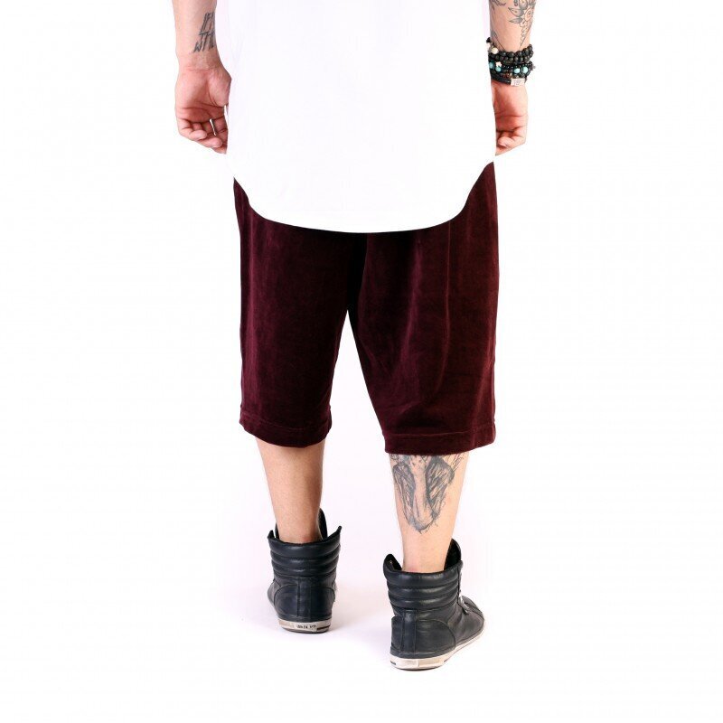 Veluur põlvpüksid Velour Shorts Maroon Unisex hind ja info | Meeste lühikesed püksid | kaup24.ee