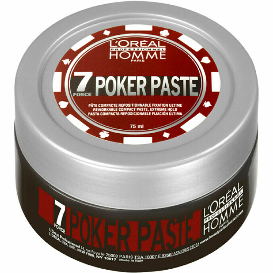 Juuksepasta L'Oreal Professionnel Homme Poker Paste, 75ml цена и информация | Viimistlusvahendid juustele | kaup24.ee