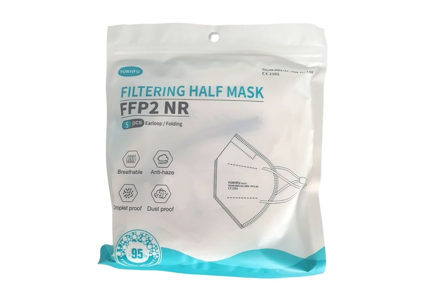 Respiraator FFP2 (5 tk) hind ja info | Peakaitsmed | kaup24.ee