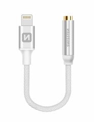 Swissten Lightning to Jack 3.5mm Audio Adapter for iPhone and iPad 15 cm Silver hind ja info | USB jagajad, adapterid | kaup24.ee