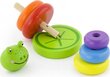 Puidust värviline püramiid Konn hind ja info | Imikute mänguasjad | kaup24.ee