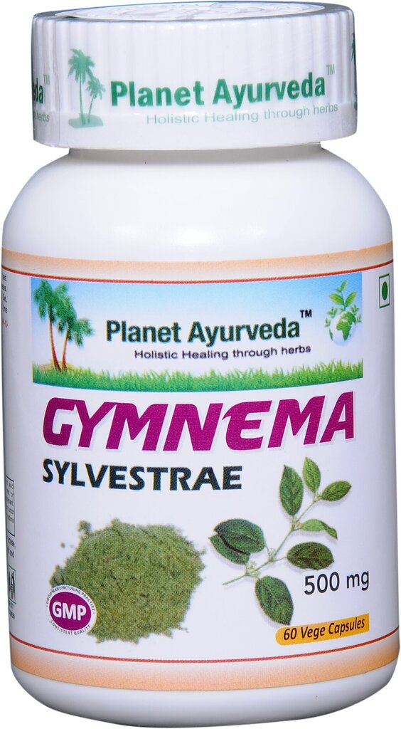 Toidulisand diabeedi, rasvumise jaoks Gymnema sylvestrae BIO, Planet Ayurveda™, 60 kapslit hind ja info | Vitamiinid, toidulisandid, preparaadid tervise heaoluks | kaup24.ee