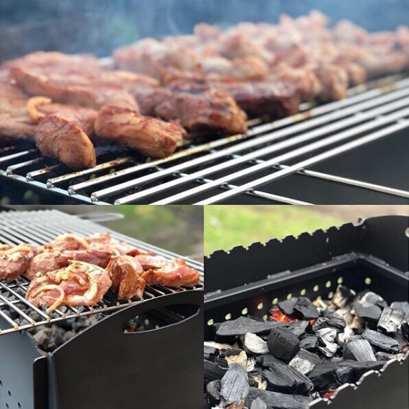 Kaanega Šašlõkigrill, metalli paksus 3mm цена и информация | Grillid | kaup24.ee