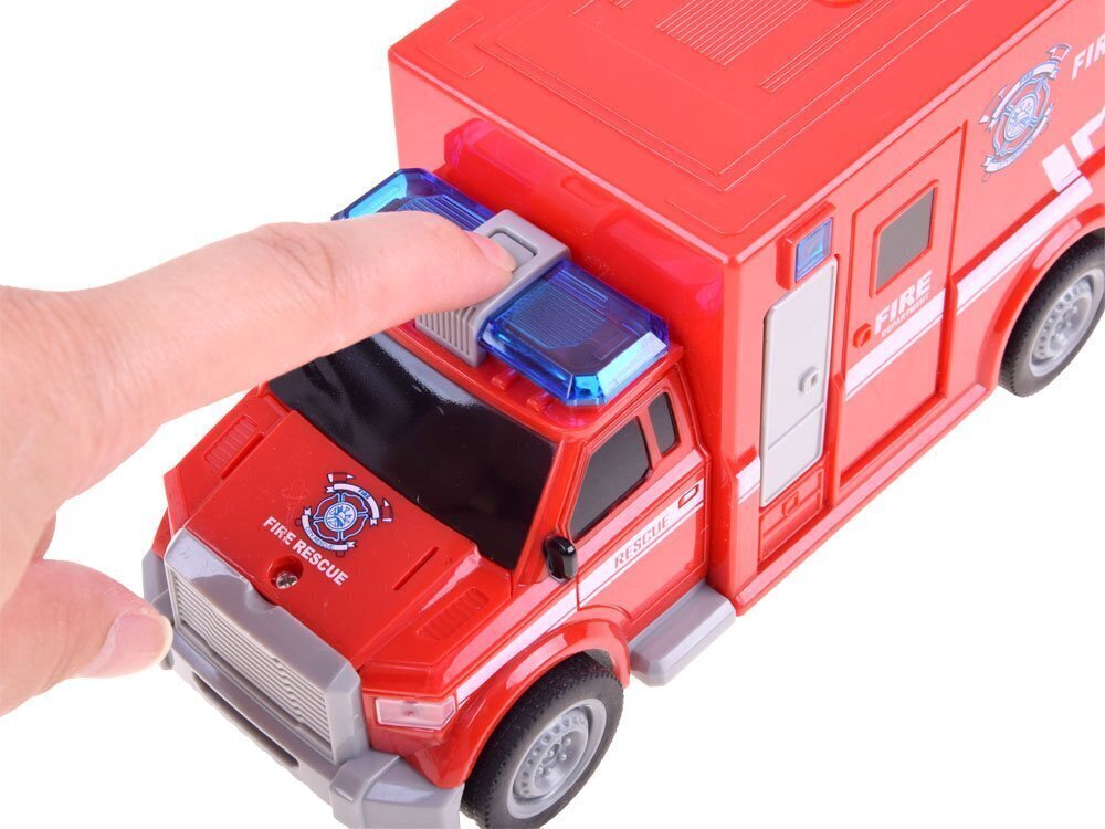 Mängu tuletõrjeauto Rescue, punane hind ja info | Poiste mänguasjad | kaup24.ee
