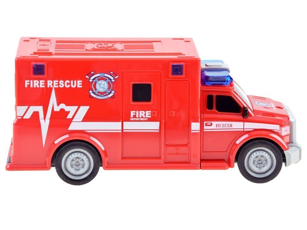 Mängu tuletõrjeauto Rescue, punane цена и информация | Poiste mänguasjad | kaup24.ee