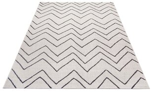 Vaip Zig Zag White/Black 80x150 cm hind ja info | Vaibad | kaup24.ee