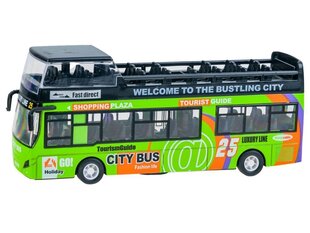 Metallist kahekorruseline buss Die Cast, roheline hind ja info | Poiste mänguasjad | kaup24.ee