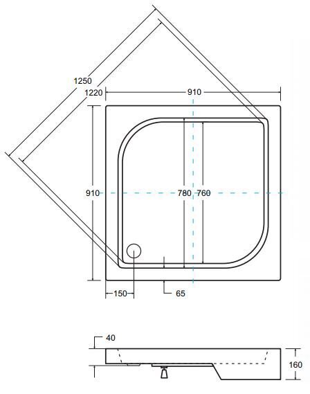 Dušialus Piramida Oskar hind ja info | Dušialused | kaup24.ee