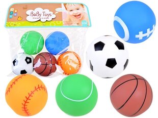 Kummist piiksuvad pallid Baby Toys, 5 tk hind ja info | Imikute mänguasjad | kaup24.ee