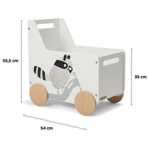 Kinderkraft Racoon hoiukast ratastel, 54x55.5x35 cm hind ja info | Hoiukastid ja -korvid | kaup24.ee