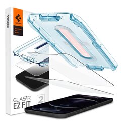 Spigen защитное стекло для Apple iPhone 12 / 12 Pro, черное цена и информация | Защитные пленки для телефонов | kaup24.ee