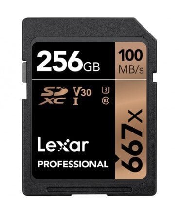 Lexar mälukaart SDXC 256GB Professional 667x U3 V30 100MB/s hind ja info | Fotoaparaatide mälukaardid | kaup24.ee