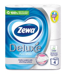 Туалетная бумага ZEWA Deluxe Pure White, 3 слоя, 4 рулона цена и информация | Туалетная бумага, бумажные полотенца | kaup24.ee