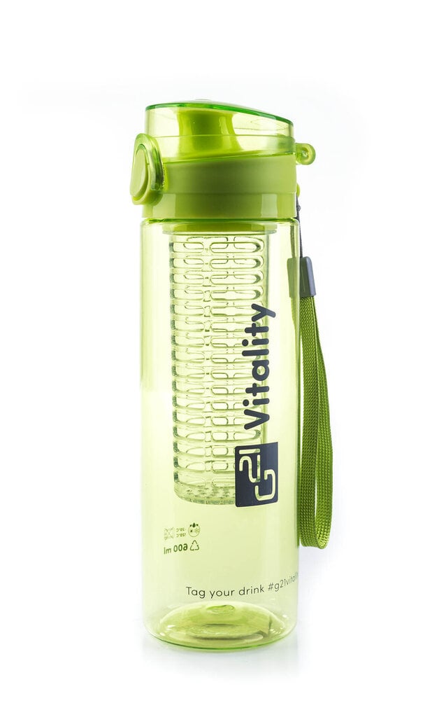 Joogipudel G21 Vitality 600 ml (mahl, smuuti), roheline hind ja info | Joogipudelid | kaup24.ee