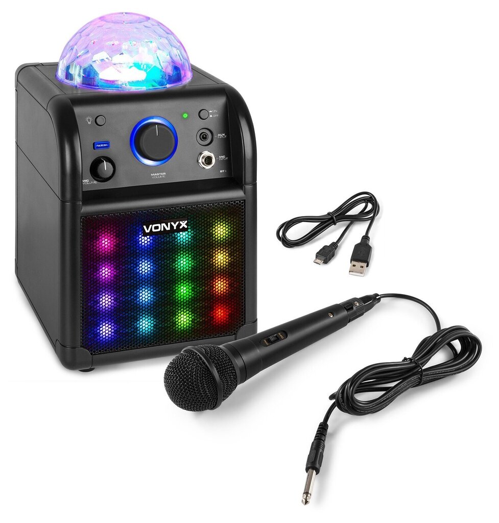 Fenton SBS50B-PLUS karaokekomplekt must, LED-valgusefektidega hind ja info | Muusikakeskused | kaup24.ee