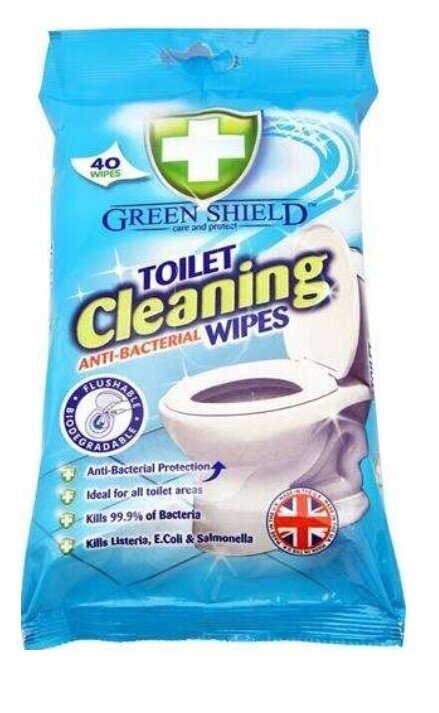 GREEN SHIELD salvrätikud tualeti puhastamiseks, 40 tk hind ja info | Puhastusvahendid | kaup24.ee