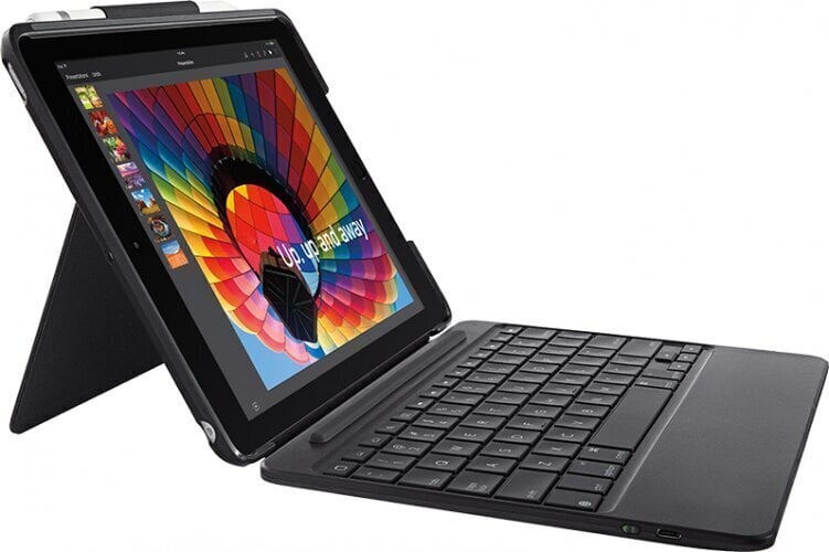 Saksa klaviatuur iPad-ile Logitech SLIM FOLIO iPad (920-009018) цена и информация | Klaviatuurid | kaup24.ee