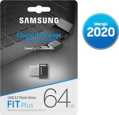 Samsung FitPlus 64GB USB 3.1 цена и информация | Mälupulgad | kaup24.ee