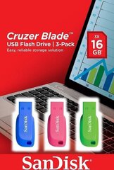 SanDisk Cruzer Blade 16GB USB 2.0 цена и информация | USB накопители | kaup24.ee