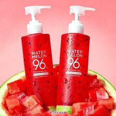 Silendav näo- ja kehageel Holika Holika Watermelon 96% 390 ml hind ja info | Kehakreemid, kehaspreid | kaup24.ee