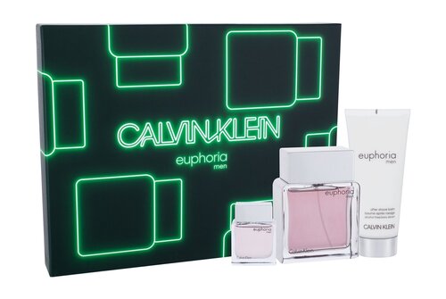 Komplekt meestele Calvin Klein Euphoria EDT meestele 100 ml + EDT meestele 15 ml + habemeajamisjärgne palsam 100 ml hind ja info | Naiste parfüümid | kaup24.ee