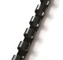 Спираль для переплета, пластиковая 12,5 мм, черная (100 шт.) цена и информация | Канцелярские товары | kaup24.ee