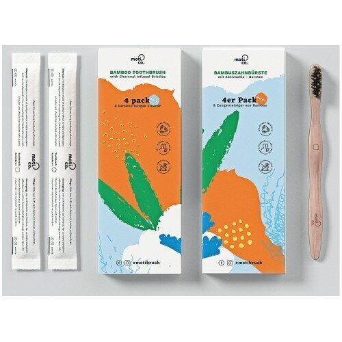 Bambusest suuhoolduskomplekt Moti-Co Bamboo Toothbrush Kit Bambusest suuhoolduskomplekt, 1 tk hind ja info | Suuhügieen | kaup24.ee