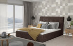 Кровать NORE Inge 02, 200х200 см, коричневая
