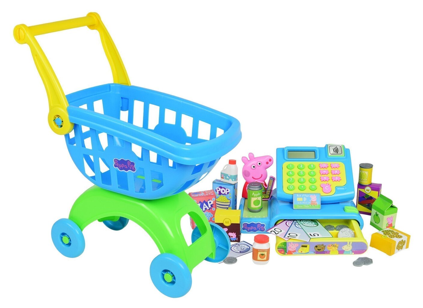 Mängu kassaaparaat koos käru ja tarvikutega Põrsas Peppa (Peppa Pig) hind ja info | Tüdrukute mänguasjad | kaup24.ee