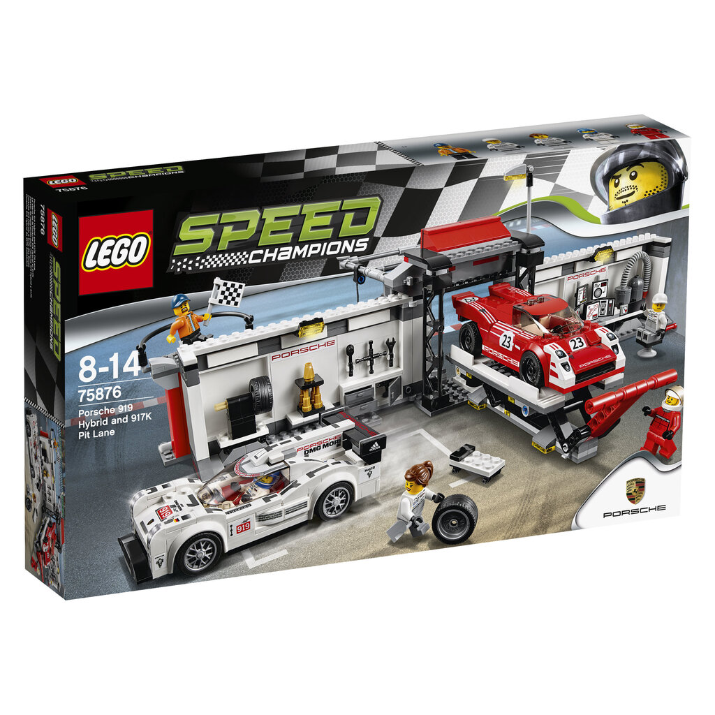 75876 LEGO® SPEEN CHAMPIONS Porsche 919 Hybrid ir 917K Pit Lane цена и информация | Klotsid ja konstruktorid | kaup24.ee