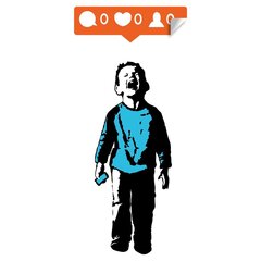 Seinakleebis Banksy nutupoiss - Facebooki sotsiaalmeedia kleebis hind ja info | Seinakleebised | kaup24.ee