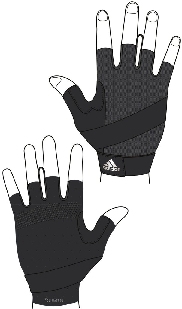 Kindad Adidas Wom Ccool Glove Black цена и информация | Jõusaali kindad | kaup24.ee