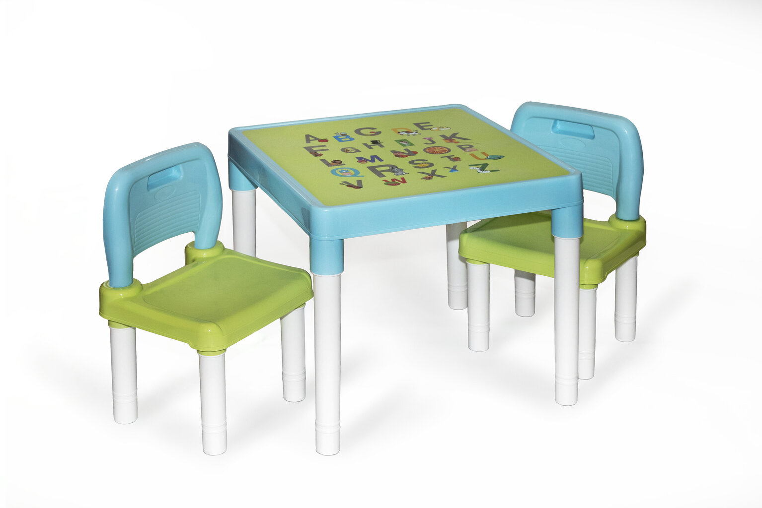 Laste laud toolidega Alfa, roheline/helesinine hind ja info | Laste lauad ja toolid | kaup24.ee