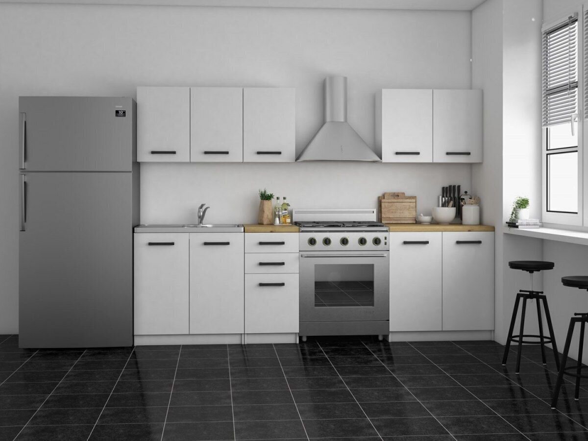 Eraldiseisev köögikapp D-45/82, valge цена и информация | Köögikapid | kaup24.ee